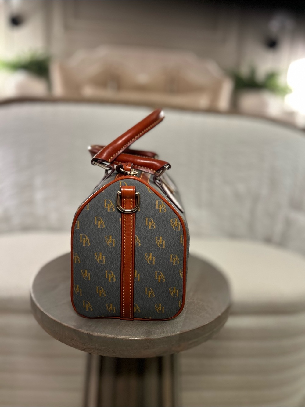 Dooney and Bourke Gretta Satchel in Slate - Picture 4 of 8
